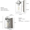 image:imageHunter  Devon Park 1light Onyx Bengal Small Sconce Light Dimmable Rustic Style for Bedrooms Kitchens Foyers Bathrooms  48017Brushed Nickel