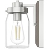 image:imageHunter  Devon Park 1light Onyx Bengal Small Sconce Light Dimmable Rustic Style for Bedrooms Kitchens Foyers Bathrooms  48017Brushed Nickel