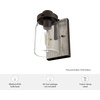 image:imageHunter  Devon Park 1light Onyx Bengal Small Sconce Light Dimmable Rustic Style for Bedrooms Kitchens Foyers Bathrooms  48017Onyx Bengal