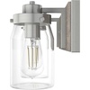 image:imageHunter  Devon Park 2light Brushed Nickel Small Vanity Light Dimmable Rustic Style for Bedrooms Kitchens Foyers Bathrooms  48019