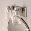 image:imageHunter  Devon Park 2light Brushed Nickel Small Vanity Light Dimmable Rustic Style for Bedrooms Kitchens Foyers Bathrooms  48019