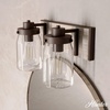 image:imageHunter  Devon Park 2light Onyx Bengal Small Vanity Light Dimmable Rustic Style for Bedrooms Kitchens Foyers Bathrooms  48018