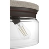 image:imageHunter  Devon Park 3Light Brushed Nickel Medium Size Flush Mount Light Dimmable Rustic Style Round Shaped for Bedrooms Kitchens Dining Living Rooms  19152Onyx Bengal