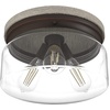 image:imageHunter  Devon Park 3Light Brushed Nickel Medium Size Flush Mount Light Dimmable Rustic Style Round Shaped for Bedrooms Kitchens Dining Living Rooms  19152Onyx Bengal