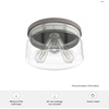 image:imageHunter  Devon Park 3Light Brushed Nickel Medium Size Flush Mount Light Dimmable Rustic Style Round Shaped for Bedrooms Kitchens Dining Living Rooms  19152Brushed Nickel