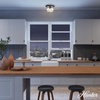 image:imageHunter  Devon Park 3Light Brushed Nickel Medium Size Flush Mount Light Dimmable Rustic Style Round Shaped for Bedrooms Kitchens Dining Living Rooms  19152Onyx Bengal