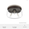 image:imageHunter  Devon Park 3Light Brushed Nickel Medium Size Flush Mount Light Dimmable Rustic Style Round Shaped for Bedrooms Kitchens Dining Living Rooms  19152Onyx Bengal