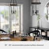 image:imageHunter  Devon Park 3Light Brushed Nickel Medium Size Pendant Light Dimmable Rustic Style Cylinder Shaped for Bedrooms Kitchens Dining Living Rooms  19154Onyx Bengal