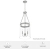 image:imageHunter  Devon Park 3Light Brushed Nickel Medium Size Pendant Light Dimmable Rustic Style Cylinder Shaped for Bedrooms Kitchens Dining Living Rooms  19154Brushed Nickel
