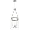 image:imageHunter  Devon Park 3Light Brushed Nickel Medium Size Pendant Light Dimmable Rustic Style Cylinder Shaped for Bedrooms Kitchens Dining Living Rooms  19154Brushed Nickel
