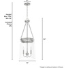 image:imageHunter  Devon Park 3Light Brushed Nickel Medium Size Pendant Light Dimmable Rustic Style Cylinder Shaped for Bedrooms Kitchens Dining Living Rooms  19154Brushed Nickel