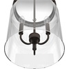 image:imageHunter  Devon Park 3Light Brushed Nickel Medium Size Pendant Light Dimmable Rustic Style Cylinder Shaped for Bedrooms Kitchens Dining Living Rooms  19154Onyx Bengal