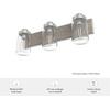 image:imageHunter  Devon Park 3light Brushed Nickel Medium Size Vanity Light Dimmable Rustic Style for Bedrooms Kitchens Foyers Bathrooms  48020