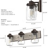 image:imageHunter  Devon Park 3light Onyx Bengal Medium Size Vanity Light Dimmable Rustic Style for Bedrooms Kitchens Foyers Bathrooms  48021