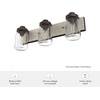 image:imageHunter  Devon Park 3light Onyx Bengal Medium Size Vanity Light Dimmable Rustic Style for Bedrooms Kitchens Foyers Bathrooms  48021