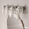 image:imageHunter  Devon Park 4light Brushed Nickel Medium Size Vanity Light Dimmable Rustic Style for Bedrooms Kitchens Foyers Bathrooms  48022