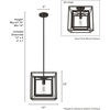 image:imageHunter  Doherty 1Light Onyx Bengal Industrial Style Dimmable Medium Size Pendant Light for Bedrooms Kitchens Dining Living Rooms  19407