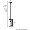 image:imageHunter  Doherty 1light Natural Black Iron Mini Pendant Light Dimmable Casual Style Rectangle Shaped for Bedrooms Kitchens Dining Living Rooms  19755