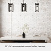 image:imageHunter  Doherty 1light Natural Black Iron Mini Pendant Light Dimmable Casual Style Rectangle Shaped for Bedrooms Kitchens Dining Living Rooms  19755