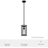 image:imageHunter  Doherty 1light Natural Black Iron Mini Pendant Light Dimmable Casual Style Rectangle Shaped for Bedrooms Kitchens Dining Living Rooms  19755