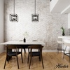 image:imageHunter  Doherty 4light Onyx Bengal Medium Size Pendant Light Dimmable Industrial Style Square Shaped for Bedrooms Kitchens Dining Living Rooms  19413Natural Iron
