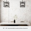 image:imageHunter  Doherty 4light Onyx Bengal Medium Size Pendant Light Dimmable Industrial Style Square Shaped for Bedrooms Kitchens Dining Living Rooms  19413Natural Iron