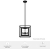 image:imageHunter  Doherty 4light Onyx Bengal Medium Size Pendant Light Dimmable Industrial Style Square Shaped for Bedrooms Kitchens Dining Living Rooms  19413Natural Iron