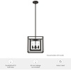 image:imageHunter  Doherty 4light Onyx Bengal Medium Size Pendant Light Dimmable Industrial Style Square Shaped for Bedrooms Kitchens Dining Living Rooms  19413Onyx Bengal