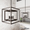 image:imageHunter  Doherty 4light Onyx Bengal Medium Size Pendant Light Dimmable Industrial Style Square Shaped for Bedrooms Kitchens Dining Living Rooms  19413Onyx Bengal
