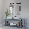 image:imageHunter  Donelson 3light Natural Black Iron Medium Size Vanity Light Dimmable Transitional Style for Bedrooms Kitchens Foyers Bathrooms  19061