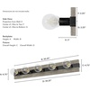 image:imageHunter  Donelson 5Light Brushed Iron Medium Size Vanity Light Dimmable Transitional Style for Bedrooms Kitchens Foyers Bathrooms  19774Brushed Iron