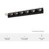 image:imageHunter  Donelson 7Light Natural Black Iron Large Vanity Light Dimmable Rustic Style for Bedrooms Kitchens Foyers Bathrooms  13053