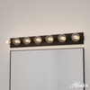 image:imageHunter  Donelson 7Light Natural Black Iron Large Vanity Light Dimmable Rustic Style for Bedrooms Kitchens Foyers Bathrooms  13053