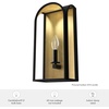image:imageHunter  Dukestown 1Light Natural Black Iron Formal Style Dimmable Small Sconce Light for Bedrooms Kitchens Foyers Bathrooms  19729