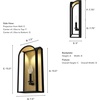 image:imageHunter  Dukestown 1Light Natural Black Iron Formal Style Dimmable Small Sconce Light for Bedrooms Kitchens Foyers Bathrooms  19729