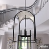 image:imageHunter  Dukestown 4light Natural Black Iron Medium Size Pendant Light Dimmable Formal Style Lantern Shaped for Bedrooms Kitchens Dining Living Rooms  19734
