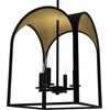 image:imageHunter  Dukestown 4light Natural Black Iron Medium Size Pendant Light Dimmable Formal Style Lantern Shaped for Bedrooms Kitchens Dining Living Rooms  19082