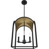 image:imageHunter  Dukestown 4light Natural Black Iron Medium Size Pendant Light Dimmable Formal Style Lantern Shaped for Bedrooms Kitchens Dining Living Rooms  19082