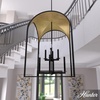 image:imageHunter  Dukestown 8Light Natural Black Iron Formal Style Dimmable Large Pendant Light for Bedrooms Kitchens Dining Living Rooms  19735