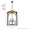 image:imageHunter  Dukestown 8Light Natural Black Iron Formal Style Dimmable Large Pendant Light for Bedrooms Kitchens Dining Living Rooms  19735