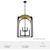 image:imageHunter  Dukestown 8Light Natural Black Iron Formal Style Dimmable Large Pendant Light for Bedrooms Kitchens Dining Living Rooms  19735