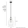 image:imageHunter  Dunshire 1light Noble Bronze Small Pendant Light Dimmable Casual Style Bell Shaped for Bedrooms Kitchens Dining Living Rooms  19650