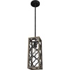 image:imageHunter  Gablecrest 1light French Oak Mini Pendant Light Dimmable Transitional Style Rectangle Shaped for Bedrooms Kitchens Dining Living Rooms  19390
