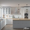 image:imageHunter  Gablecrest 1light French Oak Mini Pendant Light Dimmable Transitional Style Rectangle Shaped for Bedrooms Kitchens Dining Living Rooms  19390