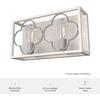 image:imageHunter  Gablecrest 2light Distressed White Medium Size Vanity Light Dimmable Transitional Style for Bedrooms Kitchens Foyers Bathrooms  19395