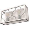 image:imageHunter  Gablecrest 2light Distressed White Medium Size Vanity Light Dimmable Transitional Style for Bedrooms Kitchens Foyers Bathrooms  19395