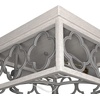 image:imageHunter  Gablecrest 2light French Oak Medium Size Flush Mount Light Dimmable Transitional Style Square Shaped for Bedrooms Kitchens Foyers Bathrooms  19392Distressed White