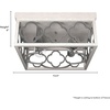 image:imageHunter  Gablecrest 2light French Oak Medium Size Flush Mount Light Dimmable Transitional Style Square Shaped for Bedrooms Kitchens Foyers Bathrooms  19392Distressed White
