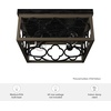 image:imageHunter  Gablecrest 2light French Oak Medium Size Flush Mount Light Dimmable Transitional Style Square Shaped for Bedrooms Kitchens Foyers Bathrooms  19392French Oak