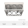 image:imageHunter  Gablecrest 2light French Oak Medium Size Flush Mount Light Dimmable Transitional Style Square Shaped for Bedrooms Kitchens Foyers Bathrooms  19392Distressed White